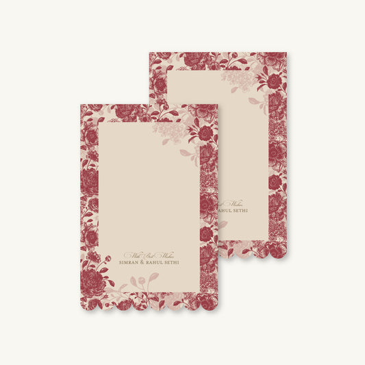 Red Bloom Note Cards