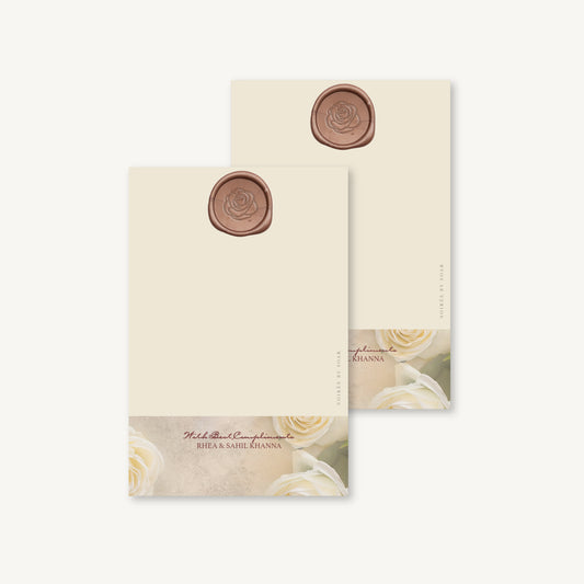 La Vie En Rose Cream Note Cards