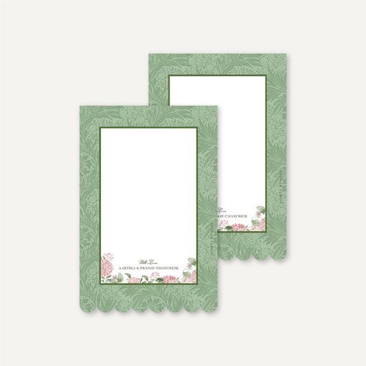 Mint Green Fleur Amour Note Cards
