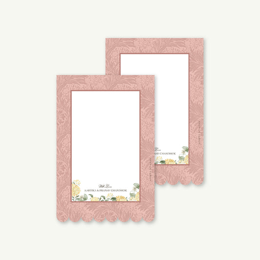 Pastel Peach Fleur Amour Note Cards